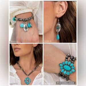 Turquoise and Silver Jewelry Set